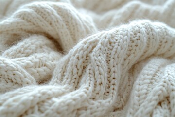 Aufkleber - Cozy and soft knitted blanket texture, ideal for interior design or textile use