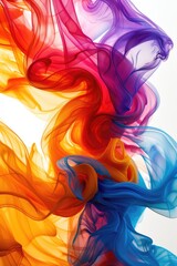 Aufkleber - Close-up of colorful smoke clouds suspended in the air, ideal for backgrounds or texture designs