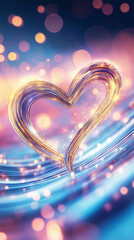 Poster - Colorful sound waves illustrate the frequency of love, blending emotional depth with visual beauty and energy