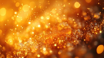 Aufkleber - Blurry image of a golden background with no distinct features