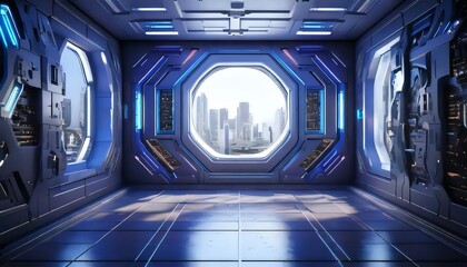 3D rendering architectural futuristic background