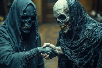 Poster - A moment of agreement and mutual respect captured in this photo of a handshake between two individuals