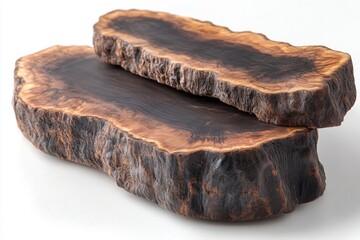 Poster - Two wooden planks stacked on top of each other
