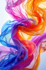 Poster - A detailed view of a vibrant textile with varied colors and patterns, ideal for use in design concepts or product promotions