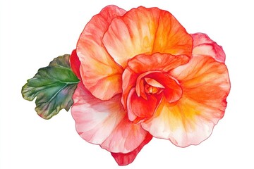 Aufkleber - Delicate watercolor design of a flower on a clean white background, ideal for use in editorial or commercial projects