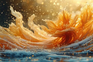 Aufkleber - A flower blooming in calm water