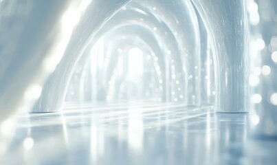 glowing white background with soft bokeh lights and ethereal atmosphere elegant and clean