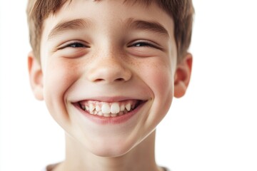 Poster - A close-up shot of a young boy holding a toothbrush, good for use in health or childhood-related context