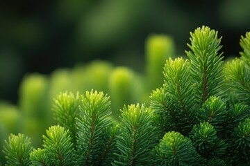 Poster - A detailed view of a pine tree's foliage, ideal for nature or botanical illustrations