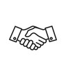 © Mindra - Business handshake line icon stock illustration