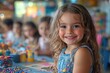 © Fotograf - A happy young girl celebrates her special day with friends and family, surrounded by balloons and cake