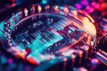 Poster - High-quality image of a computer motherboard, ideal for tech-related projects and presentations