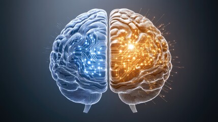 Poster - Conceptual Visualization of Human Brain with Digital Network Elements