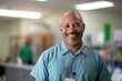 © Baba Images - Portrait of a smiling African American school janitor