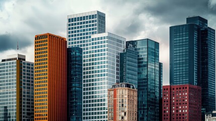 Poster - High-rise buildings in urban landscape
