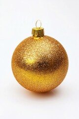 Poster - A golden decorative item on a white surface