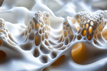 Poster - A detailed shot of a white and yellow object, ideal for use in illustrations or graphics