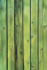 Poster - Close-up shot of a wooden fence painted green, perfect for decorating or gardening ideas