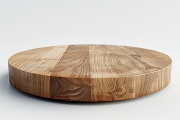 Poster - A wooden cutting board placed on a table, ideal for kitchen or dining use