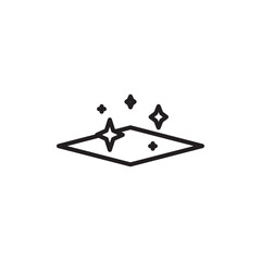 Poster - Clean floor surface icon Black and white logo
