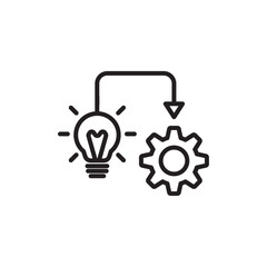 Poster - Implementation icon Black and white logo