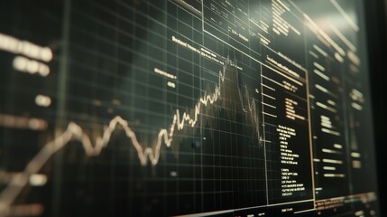 Poster - analyzing financial trends digital workspace data visualization tech environment close-up view marke