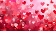 © Arvind - Valentines day background banner abstract panorama background with red hearts concept love, Rose Day, Promise Day, Kiss Day, Concept