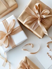 Aufkleber - Explore creative options for gift wrapping with beautiful paper, stylish ribbons, and custom cards that enhance any present's presentation. Generative AI