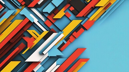 Poster - Modern Abstract Arrows Design with High-Speed Technology Elements