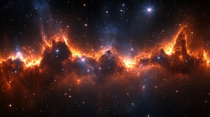 a vibrant cosmos background featuring colorful nebulas and distant galaxies in deep space. abstract 