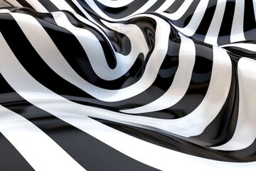 Aufkleber - A minimalist depiction of dynamic swooshes and curves in bold monochrome lines, representing fluid motion