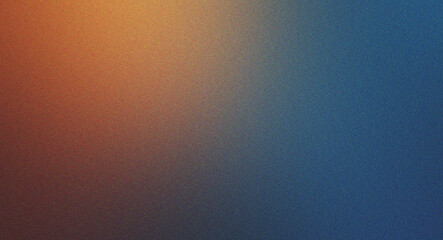 Poster - Refined blue and orange gradient background with grainy texture effects, creating a modern and professional design.