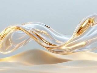 Poster - Surreal fluid dynamicspulsating glass patterns abstract art digital environment conceptual visualization