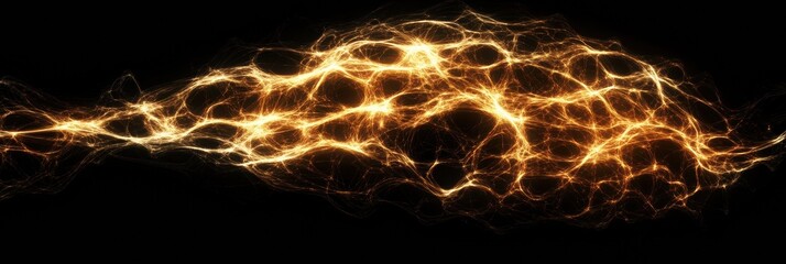 Aufkleber - An abstract representation of a human brain created with glowing neural networks and synapses, featuring ample space for additional text. Generative AI