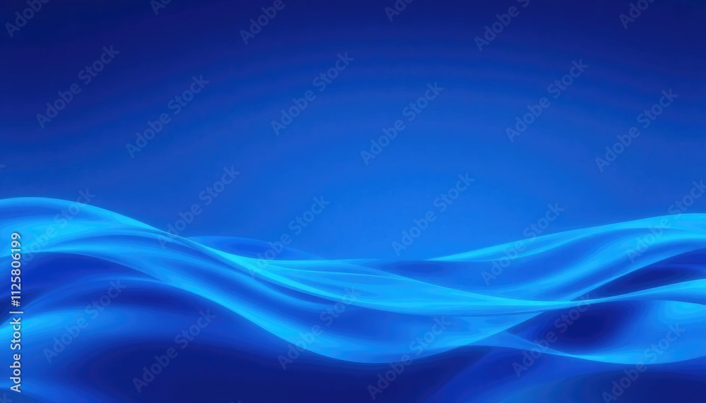 Blue background hd with rich, vibrant shades of blue, soft waves, and ...