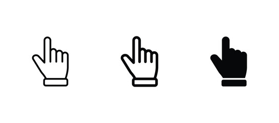 Poster - Hand pointer icons. Pointer click icon vector	