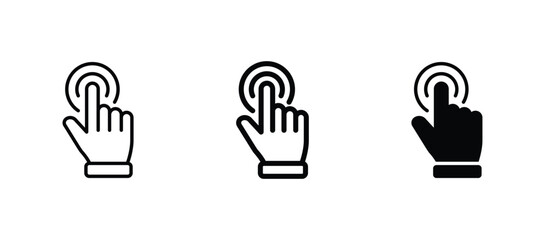 Poster - Hand pointer icons. Pointer click icon vector	