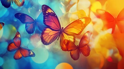 Poster - Artistic background blending abstract shapes with vibrant colors for unique visuals.