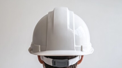 Poster - Female engineer wearing a hard hat,