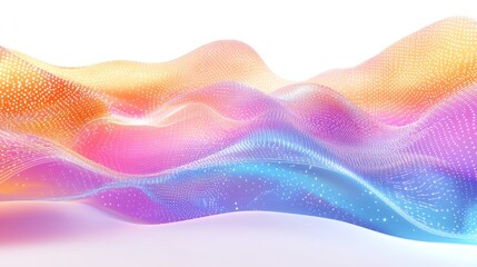 Poster - Futuristic stage backdrop with digital interactive elements and vibrant holographic visuals,
