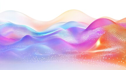 Poster - Futuristic stage backdrop with digital interactive elements and vibrant holographic visuals,