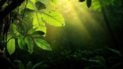 Poster - Exploring the water cycle in a lush jungle scene tropical forest nature photography humid environment close-up view water cycle dynamics