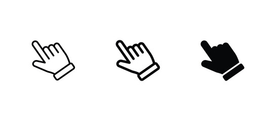 Poster - Hand pointer icons. Pointer click icon vector	