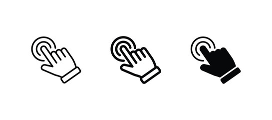 Poster - Hand pointer icons. Pointer click icon vector	