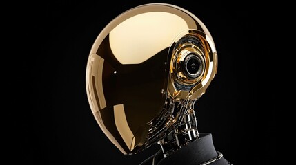 Poster - A humanoid robot with sleek metallic features.