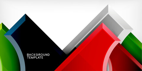 Aufkleber - Square, arrow shapes with round elements Vector Illustration For Wallpaper, Banner, Background, Card, Book Illustration, landing page