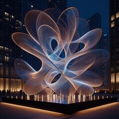 Wall Mural - 88 Kinetic Light Sculptures Sculptures that move and change shap