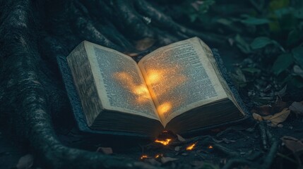 Poster - A book open to a glowing page, representing the vast potential of education and the journey of learning.