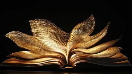 Poster - A symbolic image of a book with pages turning, representing knowledge, education, and the learning process.