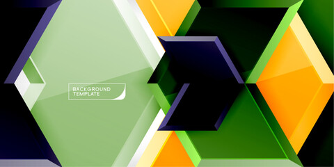 Poster - Technology dynamic arrow geometric background. Vector Illustration For Wallpaper, Banner, Background, Card, Book Illustration, landing page
